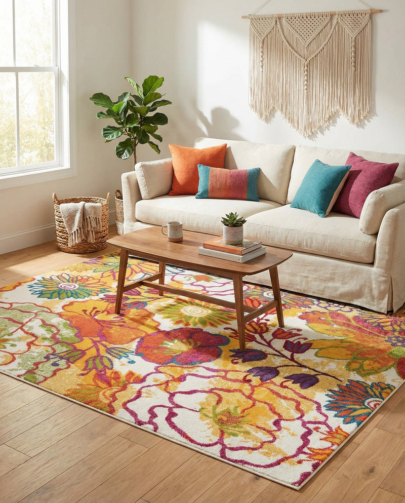 Venetian Elegance Collection Area Rug -  Accademia Rectangle Ivory  lifestyle 47