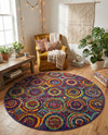 Caribbean Cove Collection Area Rug -  Vincent Round Multi  lifestyle 24