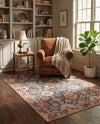 Heritage Elegance Collection Area Rug -  Himeji Rectangle Navy Blue  lifestyle 12