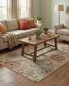 Seaside Blooms Collection Area Rug - Seychelles Rectangle Beige  lifestyle 25