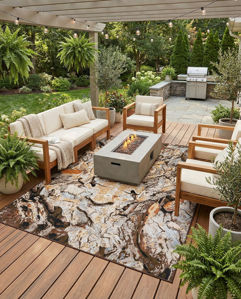 Urban Terrace Collection Area Rug -  Horizon Rectangle Multi  lifestyle 21