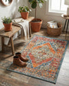 Savannah Soiree Collection Area Rug - Serengeti (Rust Red) Rectangle Rust Red  lifestyle 4