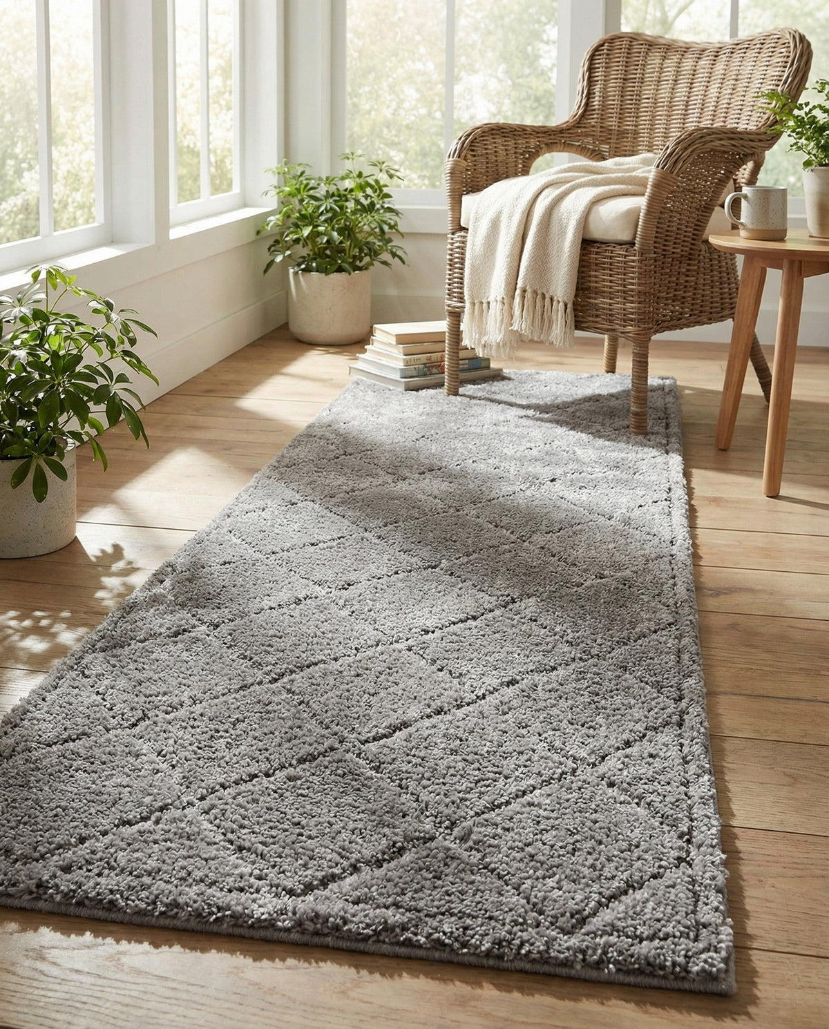 Trellis Haven Collection Area Rug - Havenwood Runner Dark Gray  lifestyle 156