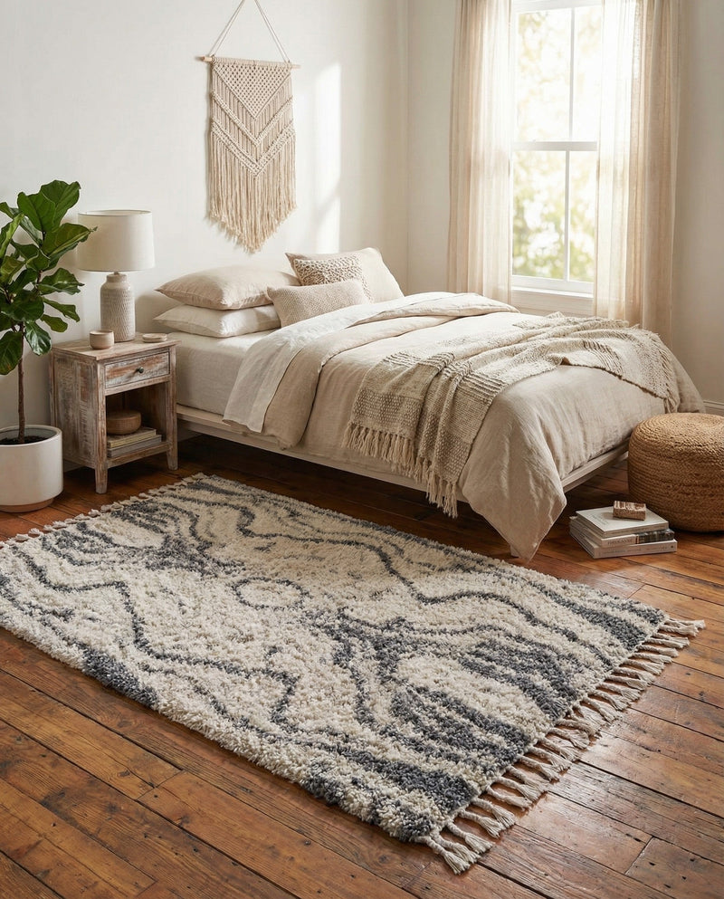 Cozy Cove Shag Collection Area Rug -  Seabreeze Rectangle Gray  lifestyle 7
