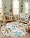 Wonder Tykes Collection Area Rug -  Spatter Round Ivory  lifestyle 44