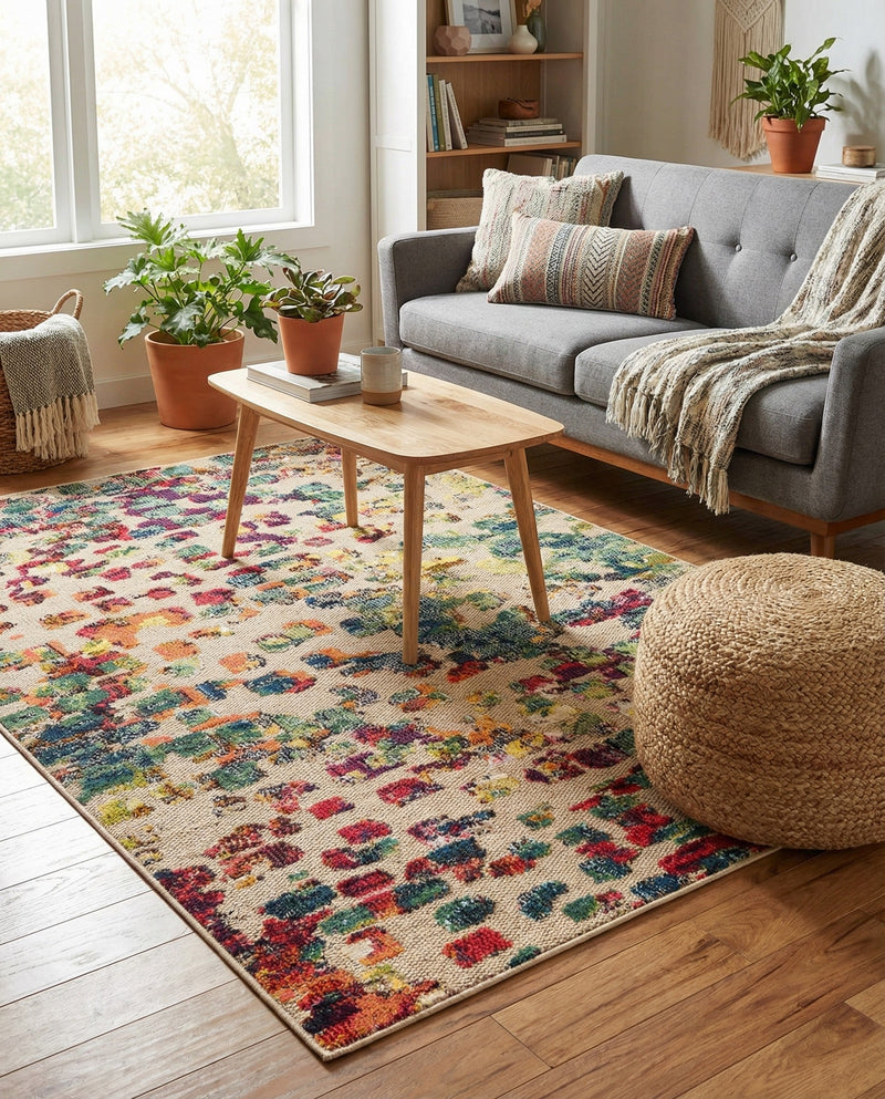 Outdoor Marrakesh Collection Area Rug -  Oujda Rectangle Multi  lifestyle 23