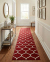 Trellis Mosaic Collection Area Rug -  Pergolatown (Red) Runner Red  lifestyle 25