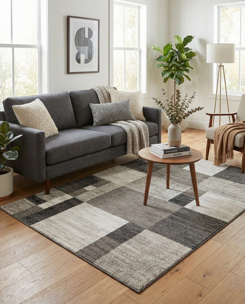 Autumn Meadow Collection Area Rug -  Sycamoreside (Gray) Rectangle Gray  lifestyle 6