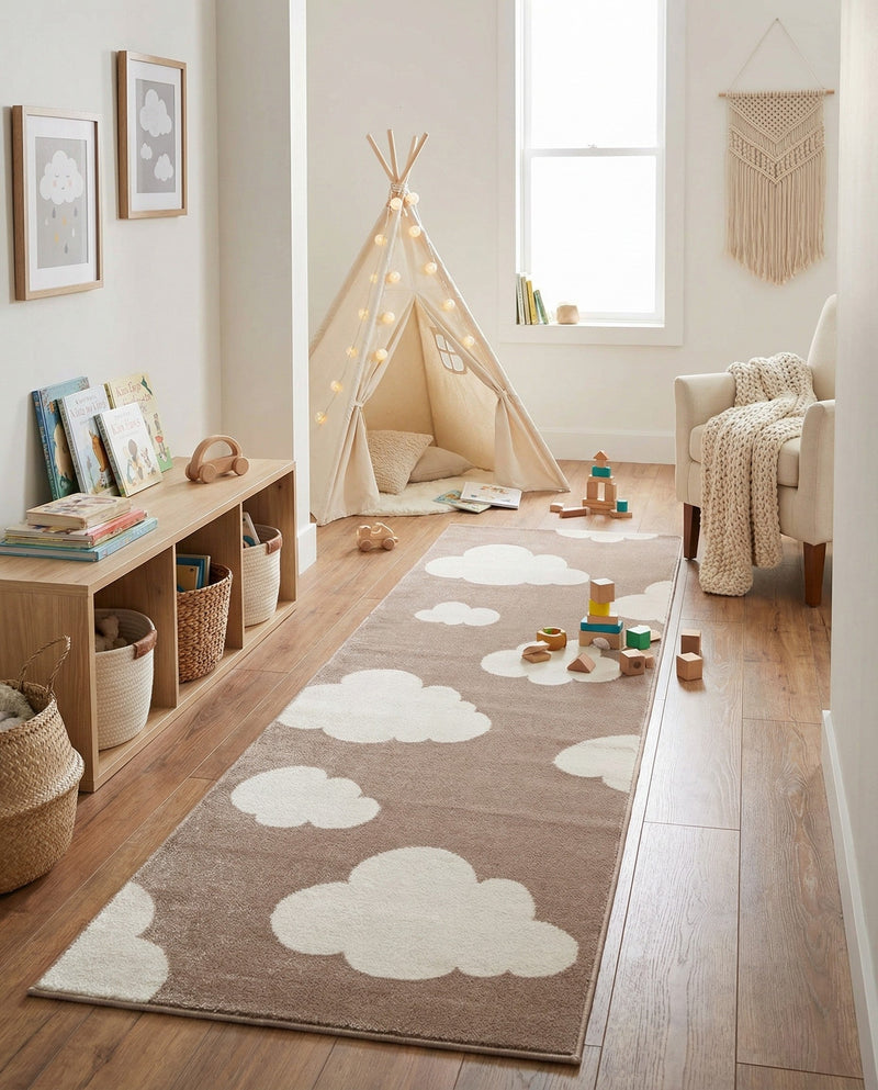 Wonder Tykes Collection Area Rug -  Dreamview Runner Hazelnut Beige  lifestyle 68