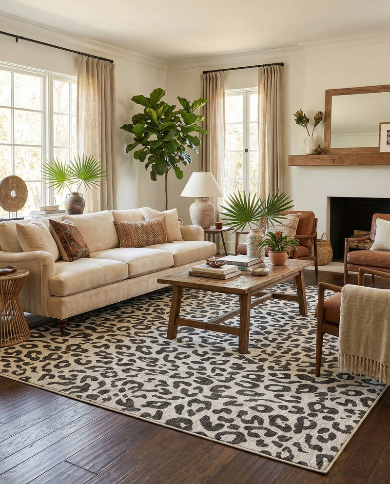 Savannah Escape Collection Area Rug -  Amazon (Light Gray) Rectangle Light Gray  lifestyle 25
