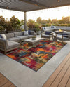 Urban Terrace Collection Area Rug -  Atrium Rectangle Multi  lifestyle 51