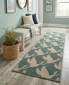 Seaside Haven Rugs Collection Area Rug -  Pelican Runner Stone Blue  lifestyle 55