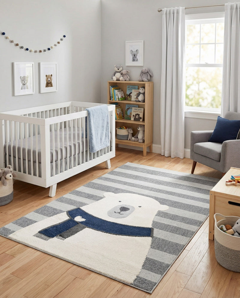 Wonder Tykes Collection Area Rug -  Dreamland Rectangle Gray  lifestyle 7