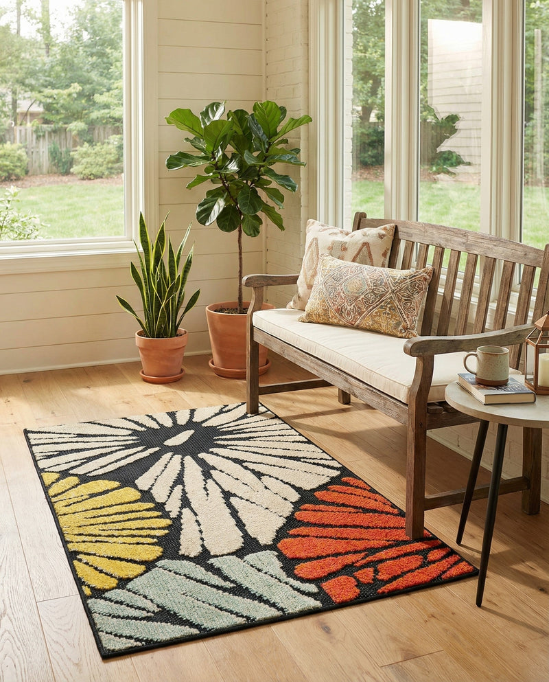 Outdoor Marrakesh Collection Area Rug -  Tetouan Rectangle Multi  lifestyle 20