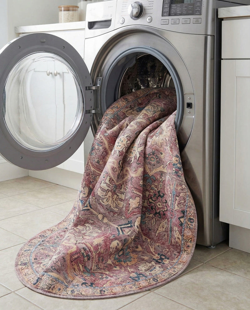 Vintage Memories Collection Area Rug -  Memories Oval Pink  lifestyle 70