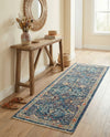 Seville Stripes Collection Area Rug -  Malaga (Navy Blue) Runner Navy Blue  lifestyle 70