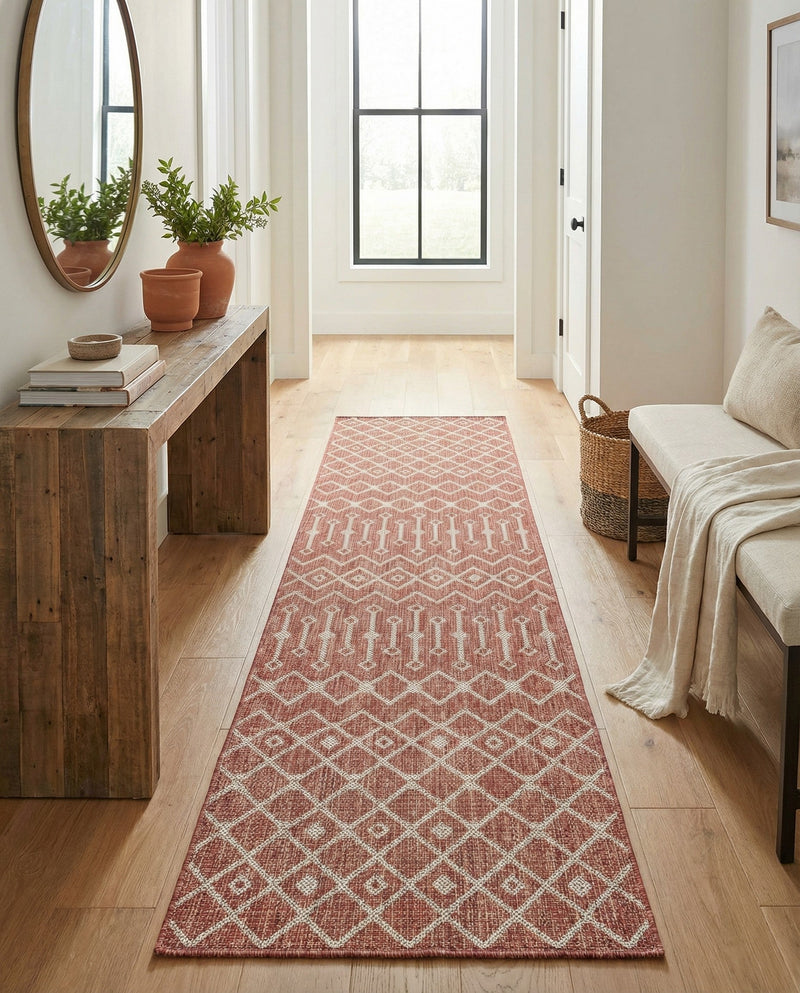 Savannah Pergola Collection Area Rug -  Pergola (Rust Red) Runner Rust Red  lifestyle 84