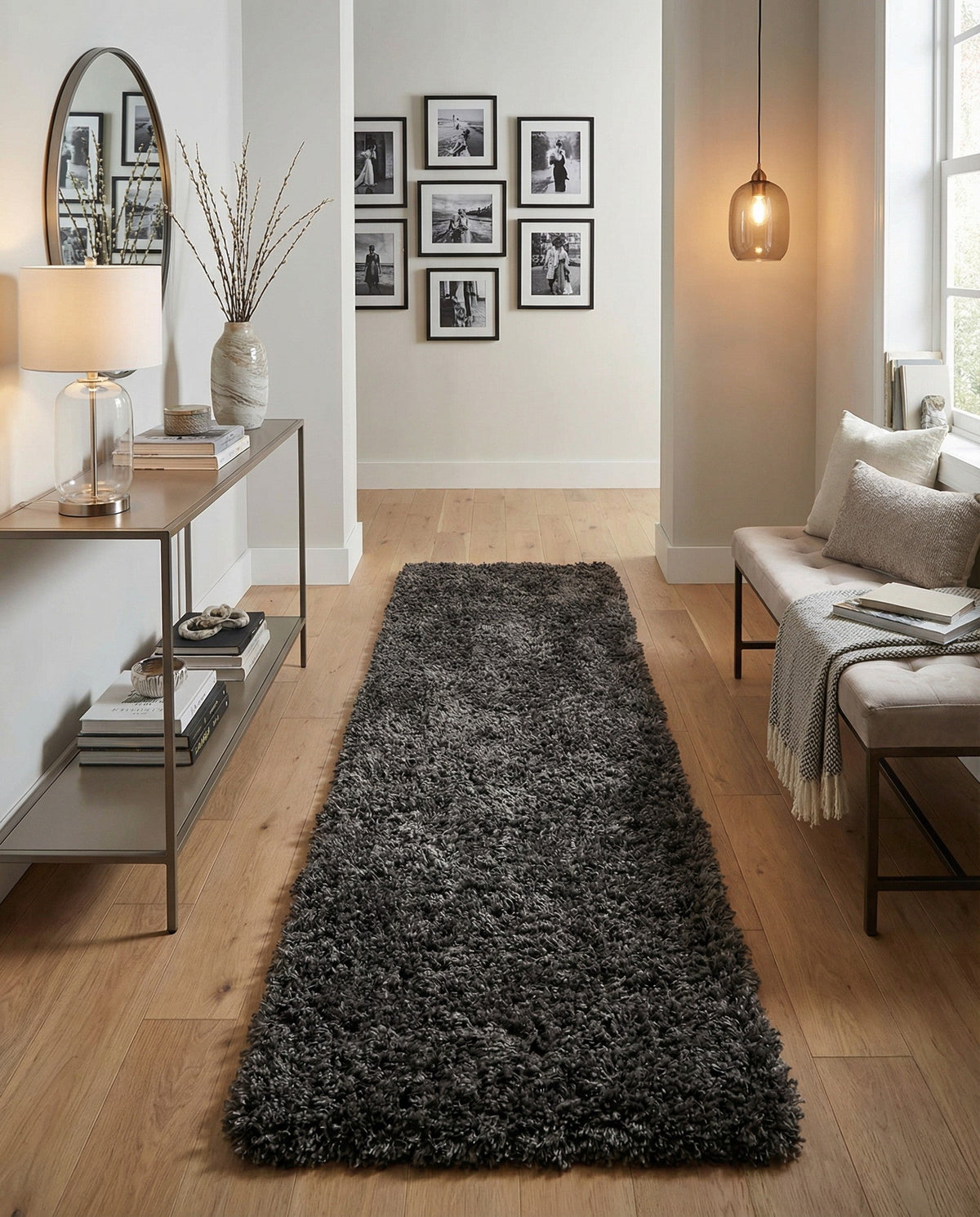 Majestic Manor Collection Area Rug - Versailles (Slate) Runner Slate  lifestyle 77