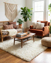 Eternal Plush Oasis Collection Area Rug -  Tranquility (Pearl) Square Pearl  lifestyle 24