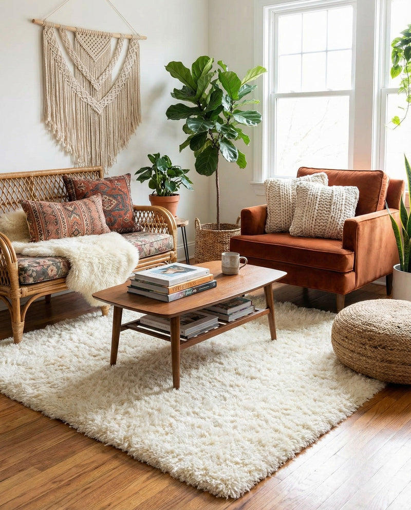Eternal Plush Oasis Collection Area Rug -  Tranquility (Pearl) Square Pearl  lifestyle 24