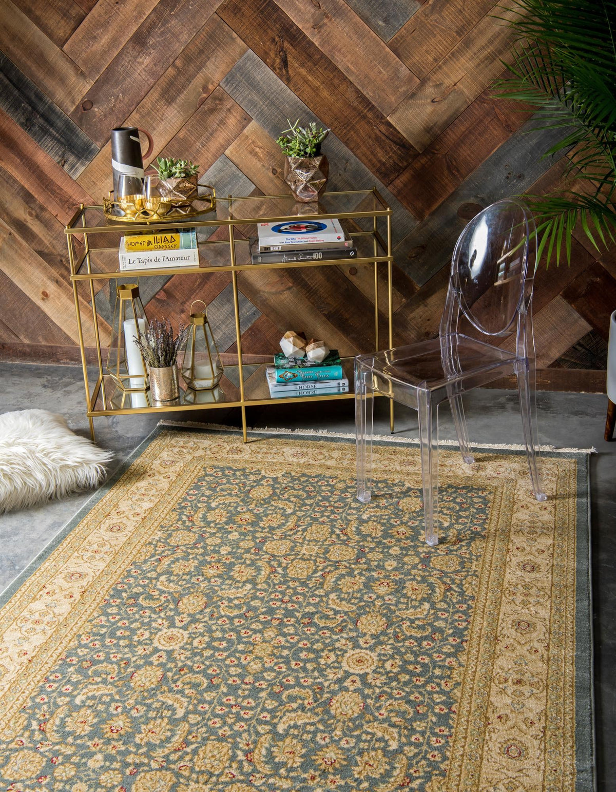 Chelsea Elegance Collection Area Rug -  Hampton Rectangle Blue  lifestyle 5