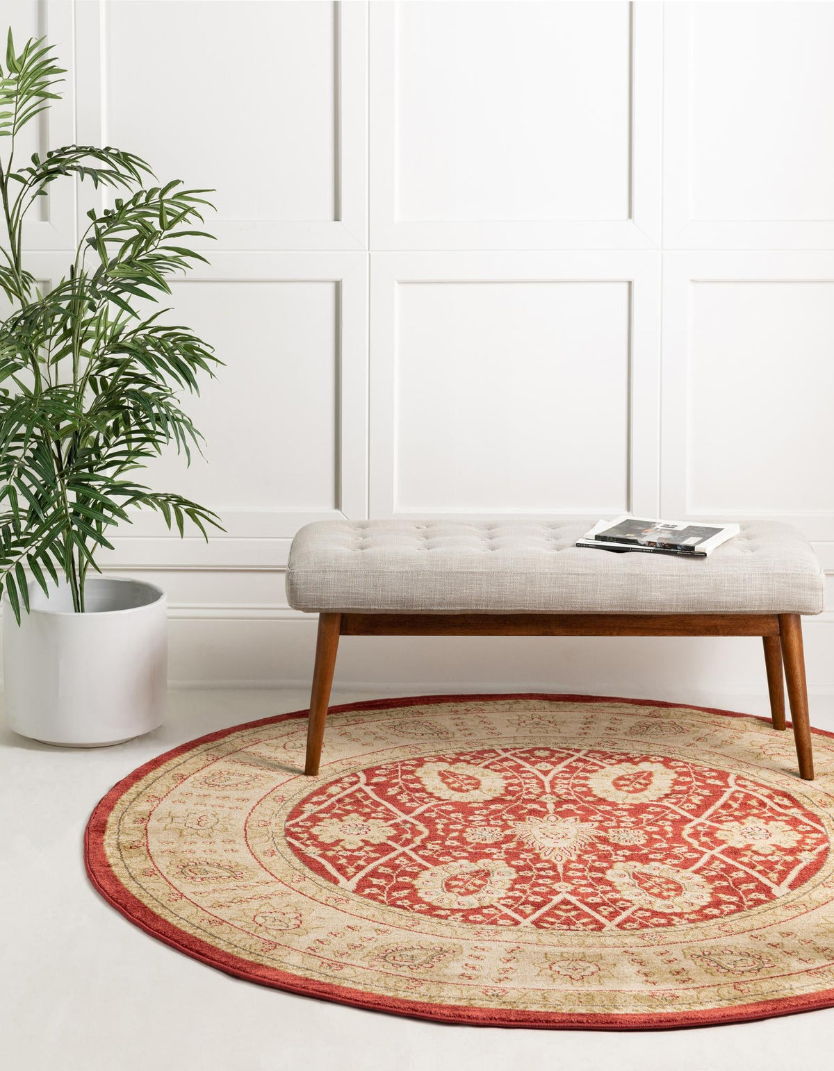 Chelsea Elegance Collection Area Rug -  Balham Round Red  lifestyle 17