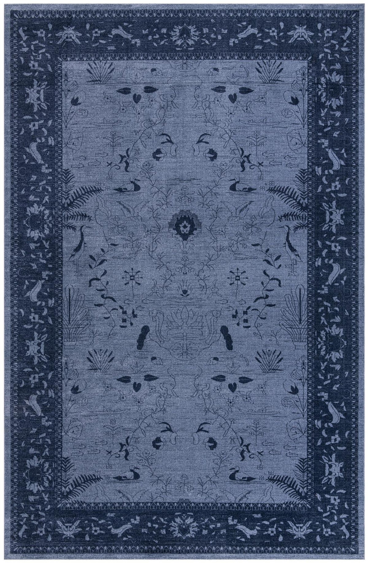 Horizon Collection Area Rug -  Apex (Blue) Rectangular Blue  lifestyle 15