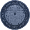 Horizon Collection Area Rug -  Apex (Blue) Round Blue  lifestyle 16