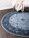 Horizon Collection Area Rug -  Apex (Blue) Round Blue  lifestyle 20