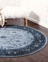 Horizon Collection Area Rug -  Apex (Blue) Round Blue  lifestyle 24