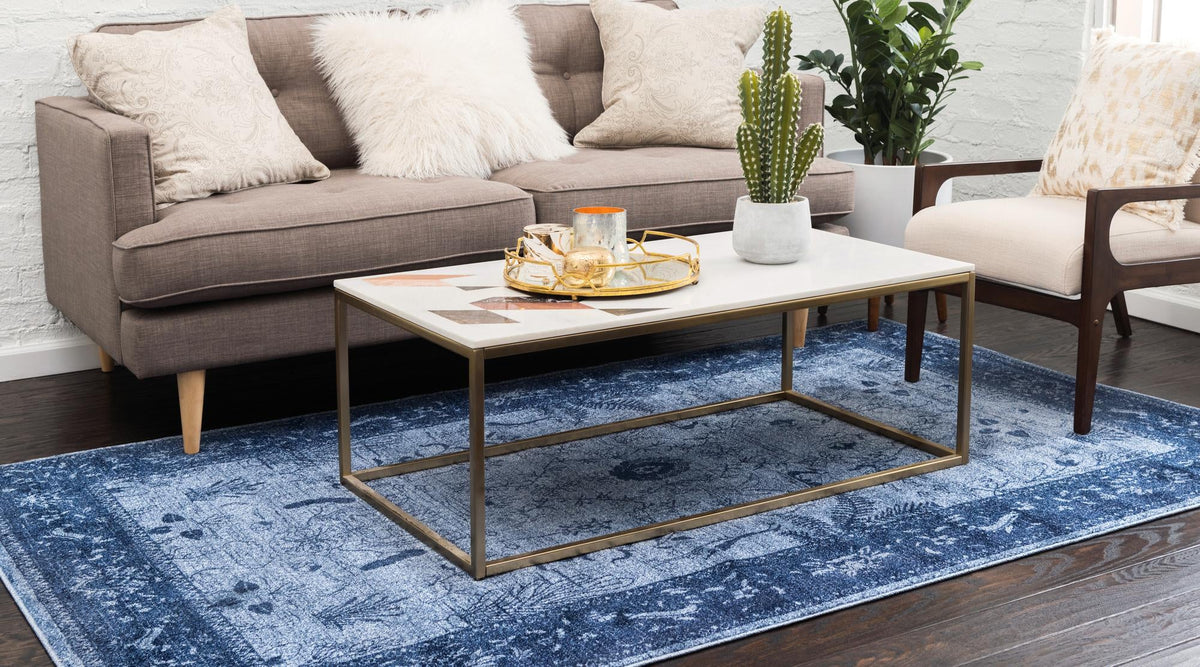 Horizon Collection Area Rug -  Apex (Blue) Rectangle Blue  lifestyle 3