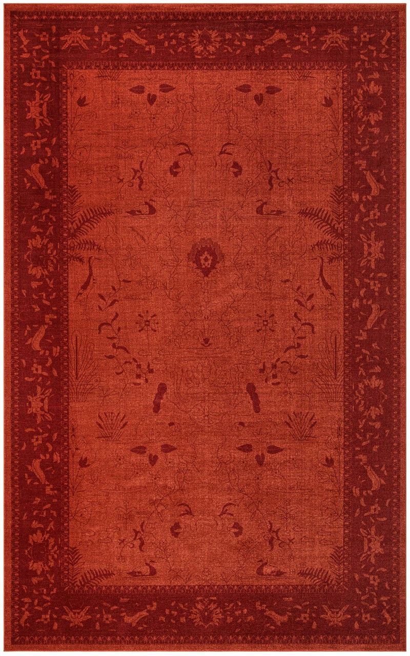 Horizon Collection Area Rug -  Apex (Rust Red) Rectangular Rust Red  lifestyle 2