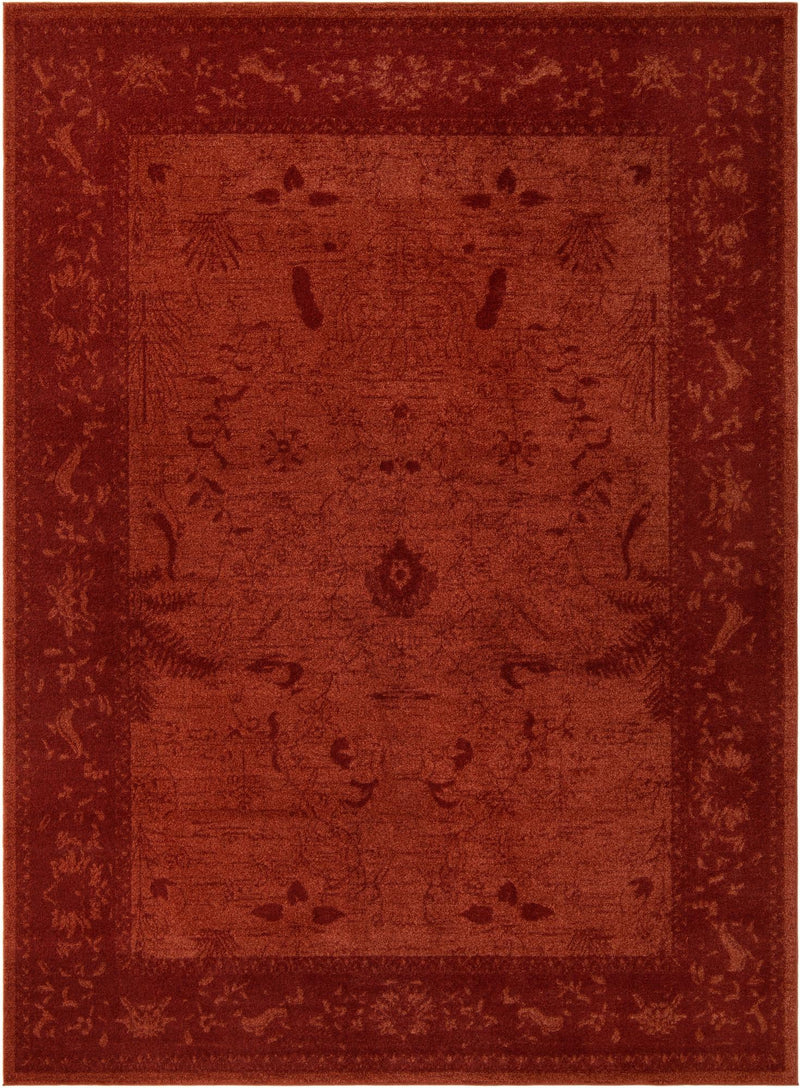 Horizon Collection Area Rug -  Apex (Rust Red) Rectangle Rust Red Main
