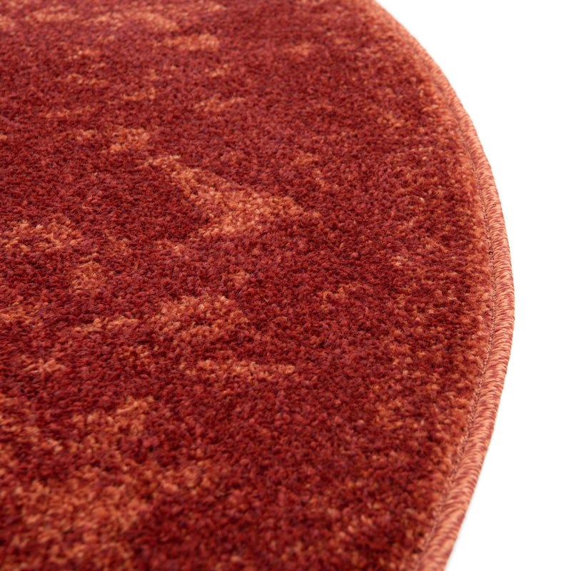 Horizon Collection Area Rug -  Apex (Rust Red) Round Rust Red  lifestyle 23
