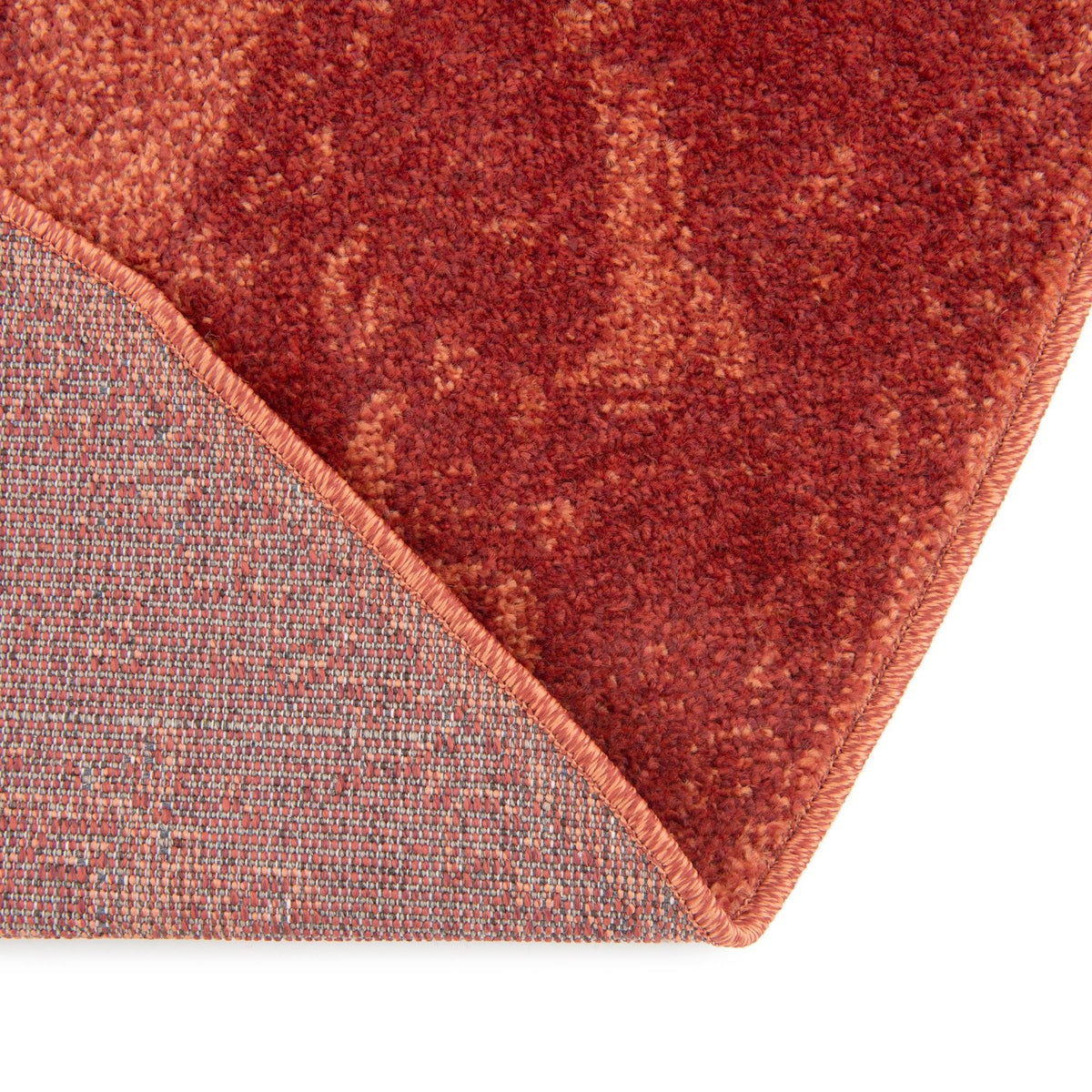 Horizon Collection Area Rug -  Apex (Rust Red) Round Rust Red  lifestyle 29