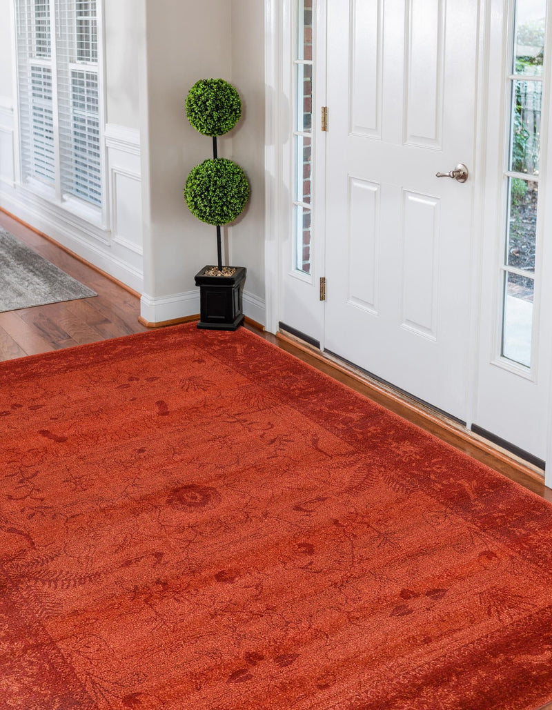 Horizon Collection Area Rug -  Apex (Rust Red) Rectangular Rust Red  lifestyle 18