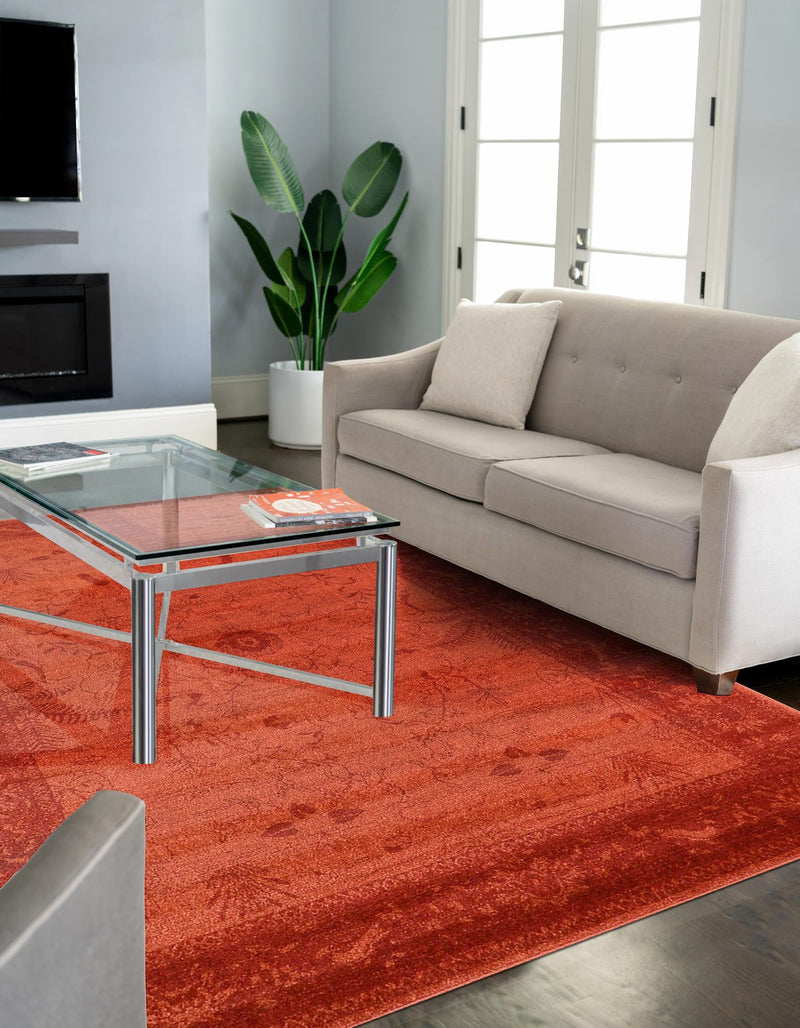 Horizon Collection Area Rug -  Apex (Rust Red) Rectangular Rust Red  lifestyle 20
