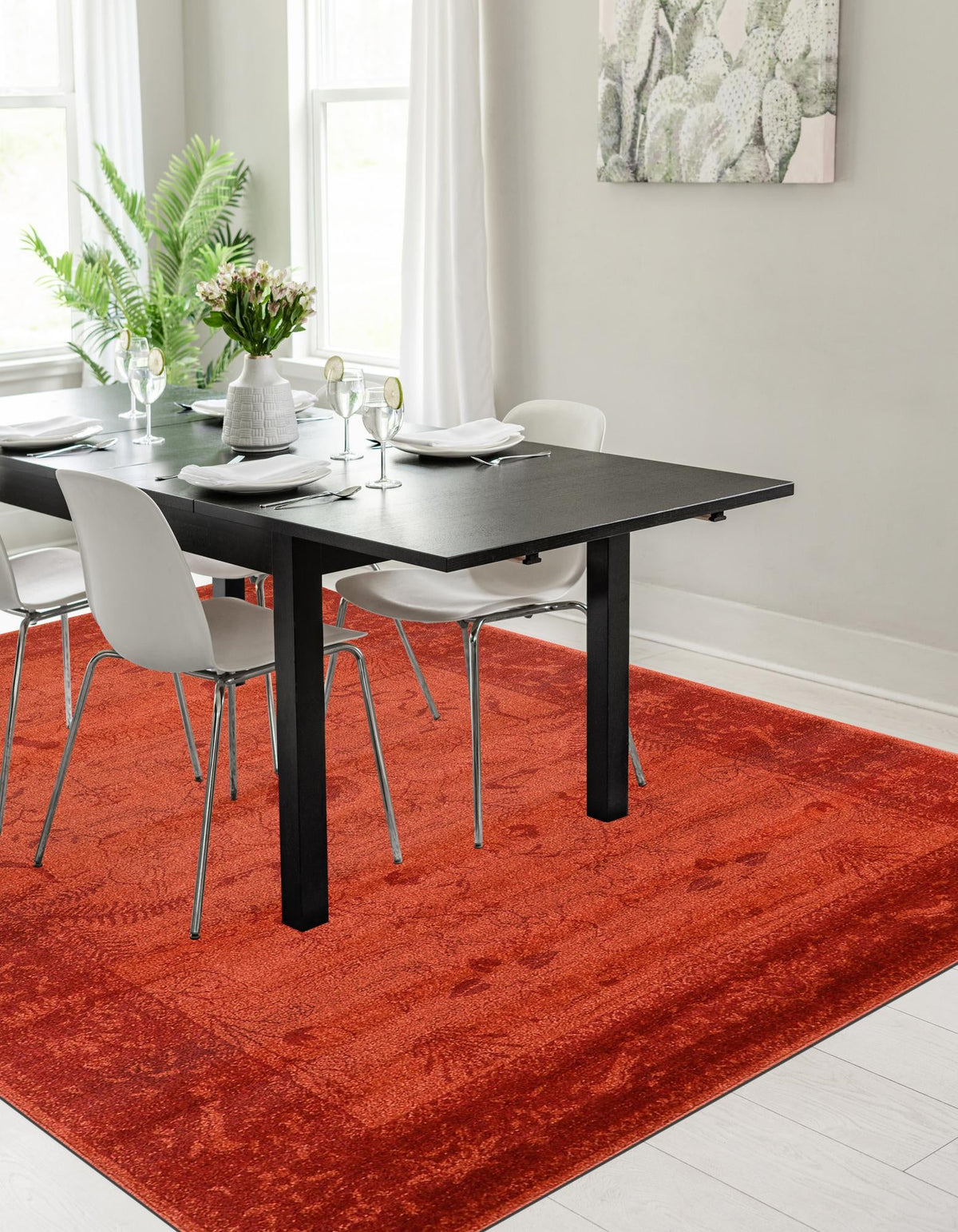 Horizon Collection Area Rug -  Apex (Rust Red) Rectangular Rust Red  lifestyle 24