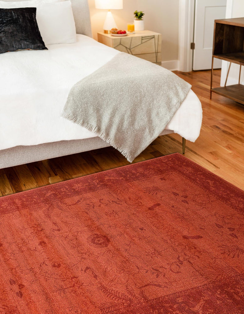 Horizon Collection Area Rug -  Apex (Rust Red) Rectangular Rust Red  lifestyle 28