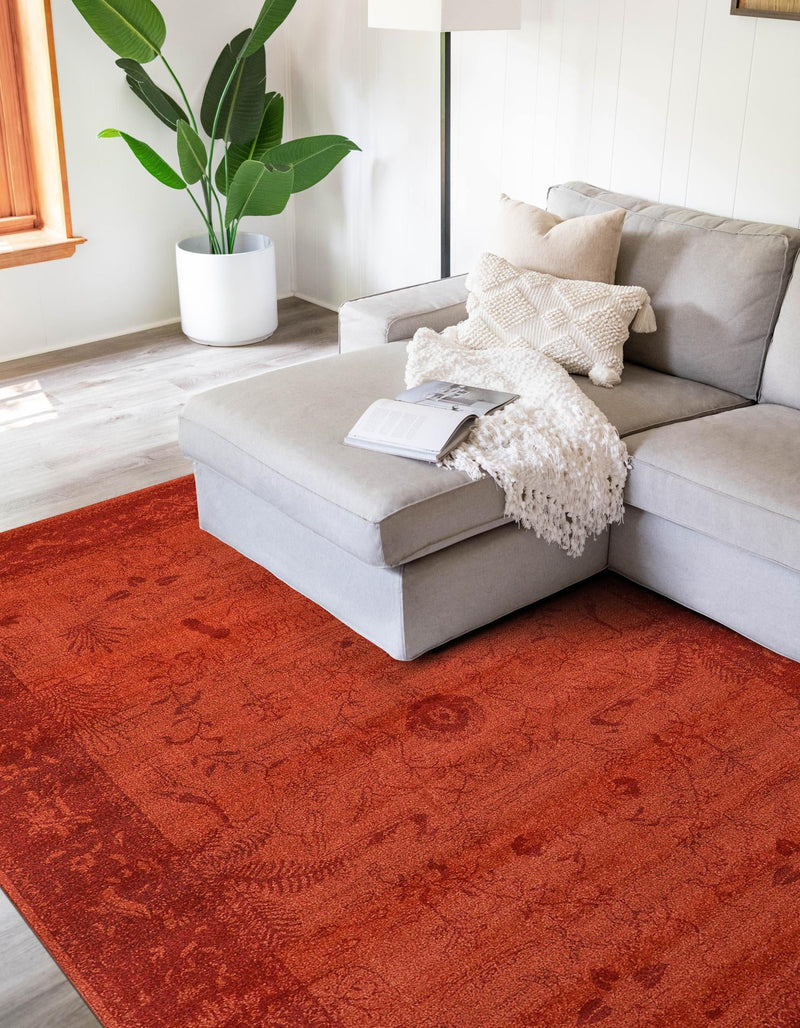 Horizon Collection Area Rug -  Apex (Rust Red) Rectangular Rust Red  lifestyle 36