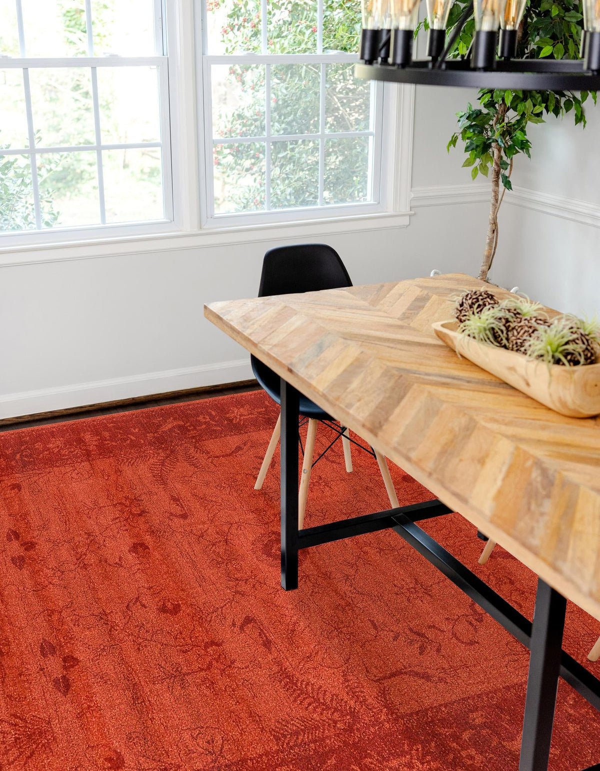 Horizon Collection Area Rug -  Apex (Rust Red) Rectangular Rust Red  lifestyle 40