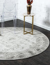 Horizon Collection Area Rug -  Apex (Light Gray) Round Light Gray  lifestyle 28