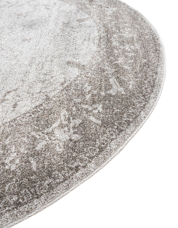 Horizon Collection Area Rug -  Apex (Light Gray) Round Light Gray  lifestyle 66