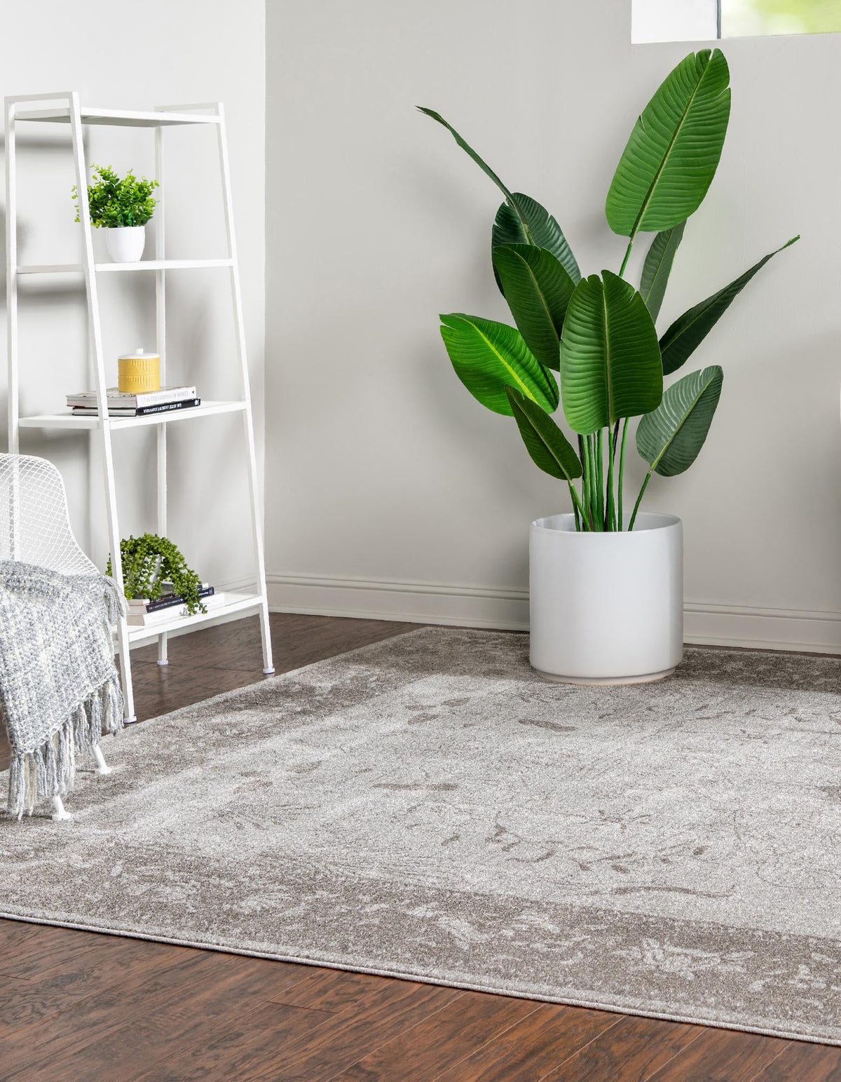 Horizon Collection Area Rug -  Apex (Light Gray) Rectangle Light Gray  lifestyle 3