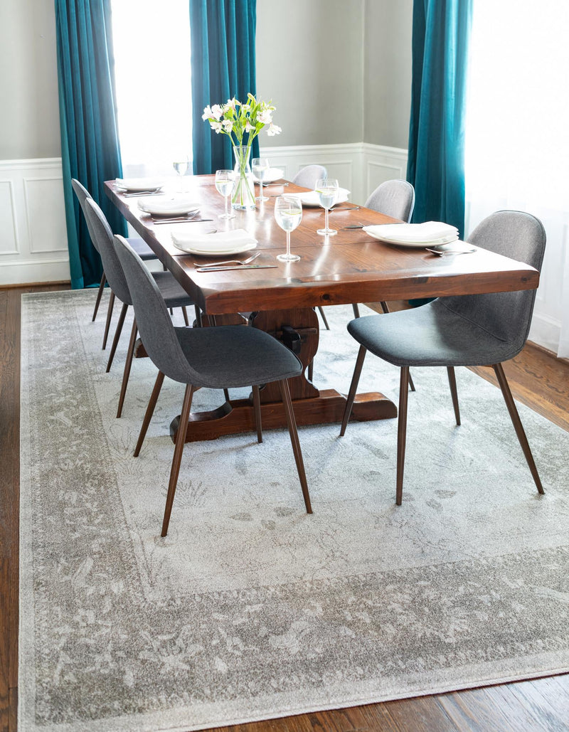 Horizon Collection Area Rug -  Apex (Light Gray) Rectangular Light Gray  lifestyle 35