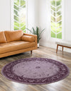 Horizon Collection Area Rug -  Apex (Purple) Round Purple  lifestyle 12