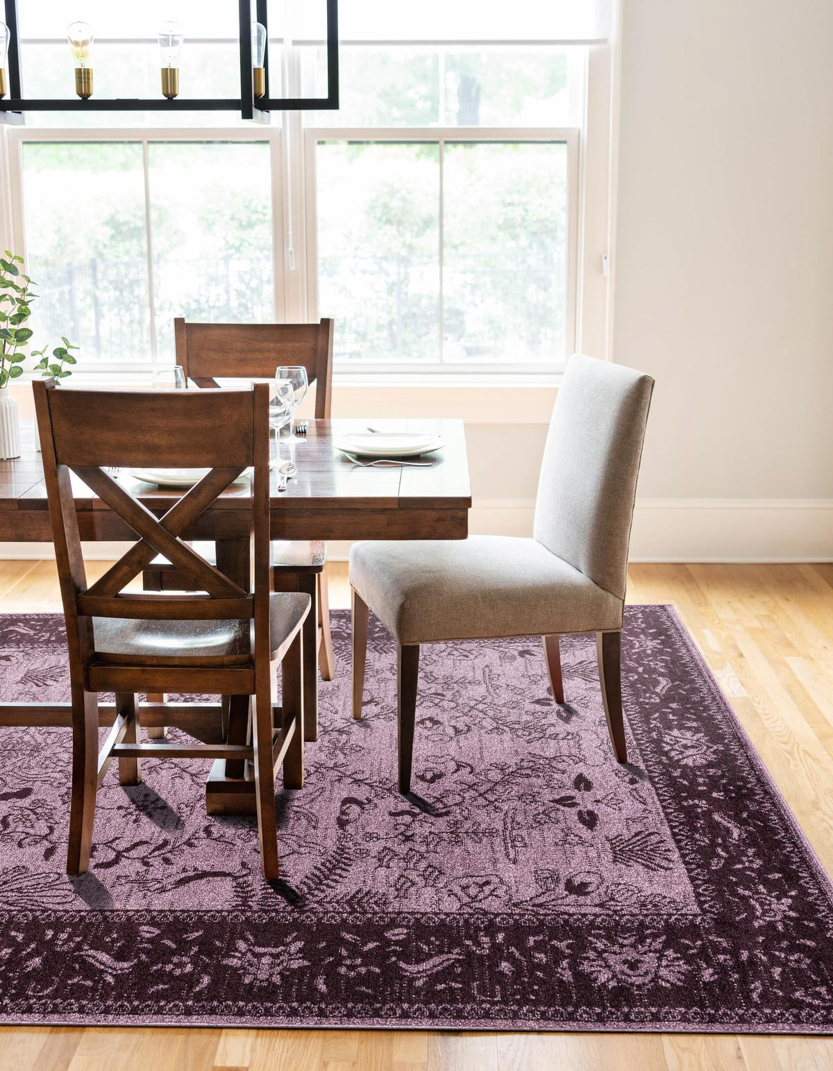 Horizon Collection Area Rug -  Apex (Purple) Rectangular Purple  lifestyle 35