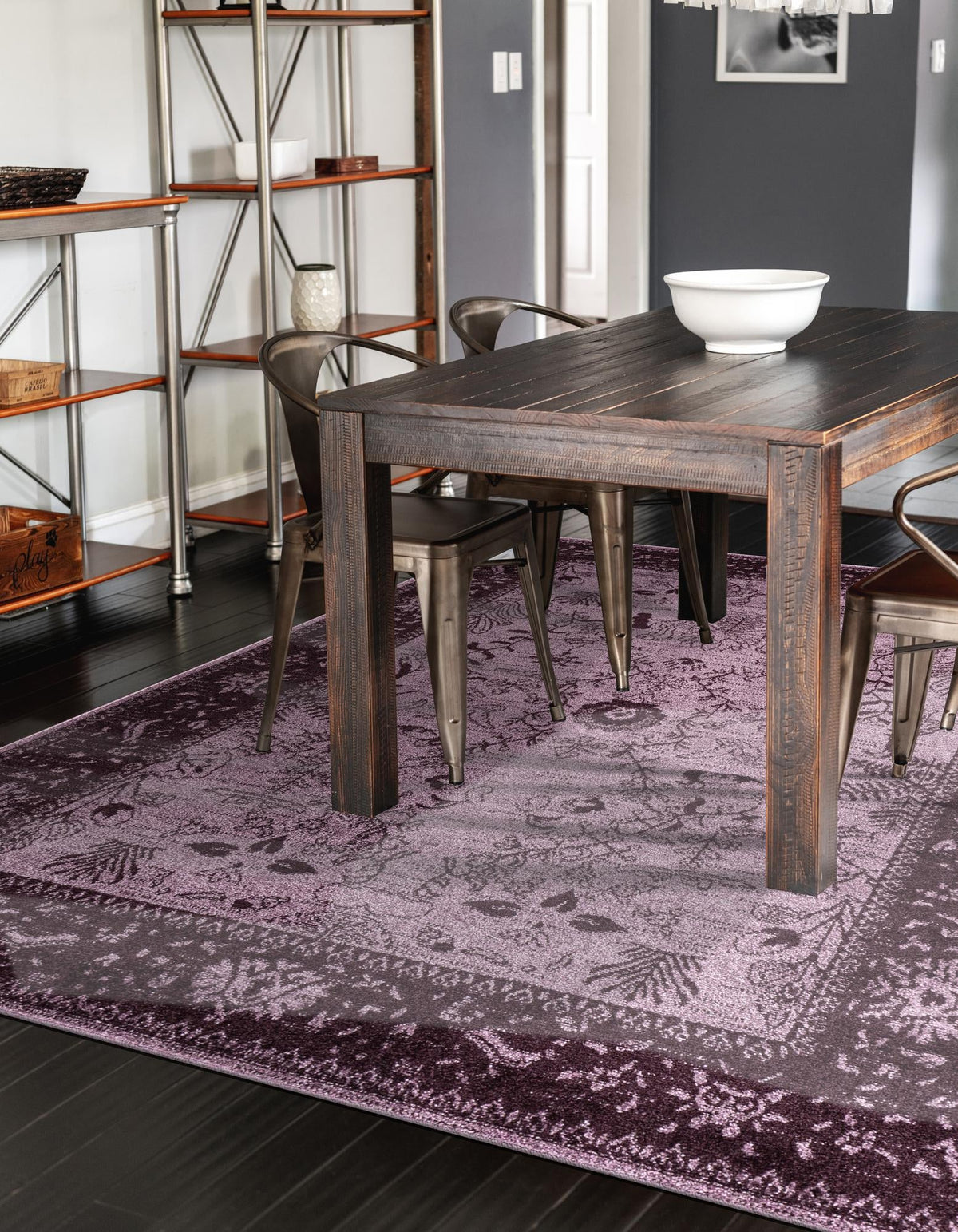 Horizon Collection Area Rug -  Apex (Purple) Rectangular Purple  lifestyle 39