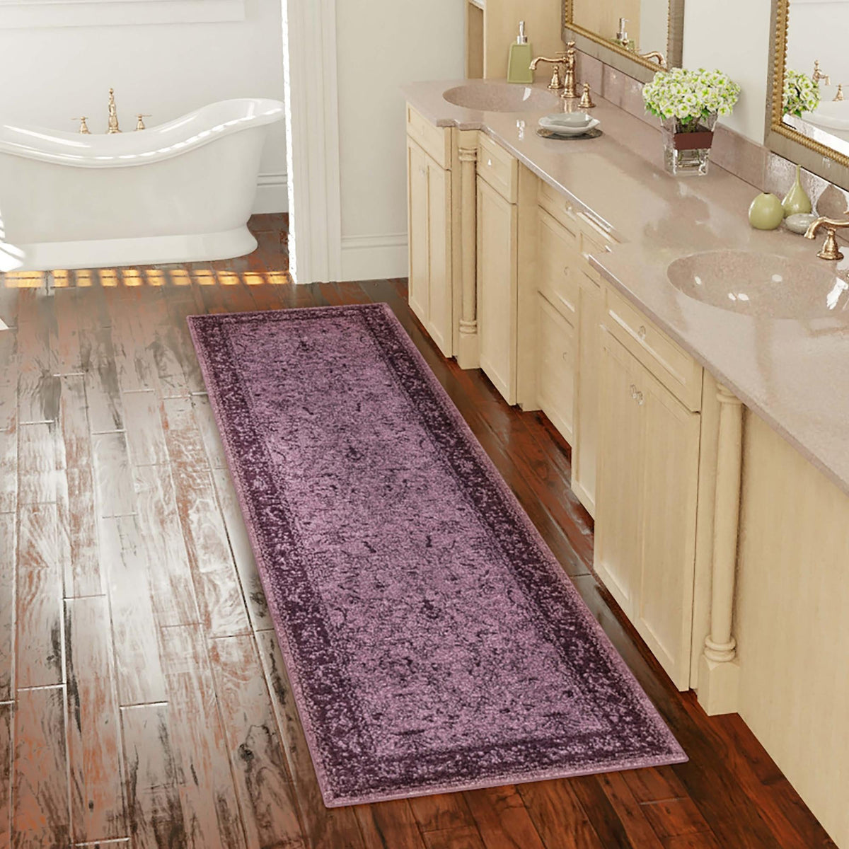 Horizon Collection Area Rug -  Apex (Purple) Runner Purple  lifestyle 56