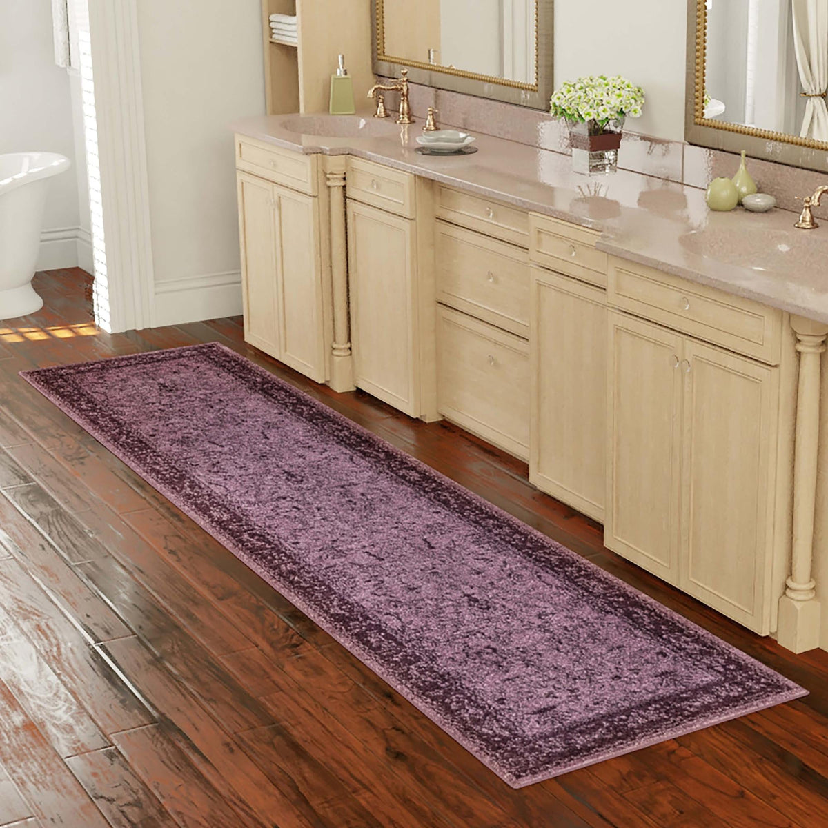 Horizon Collection Area Rug -  Apex (Purple) Runner Purple  lifestyle 59